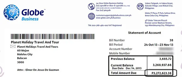 globe bill